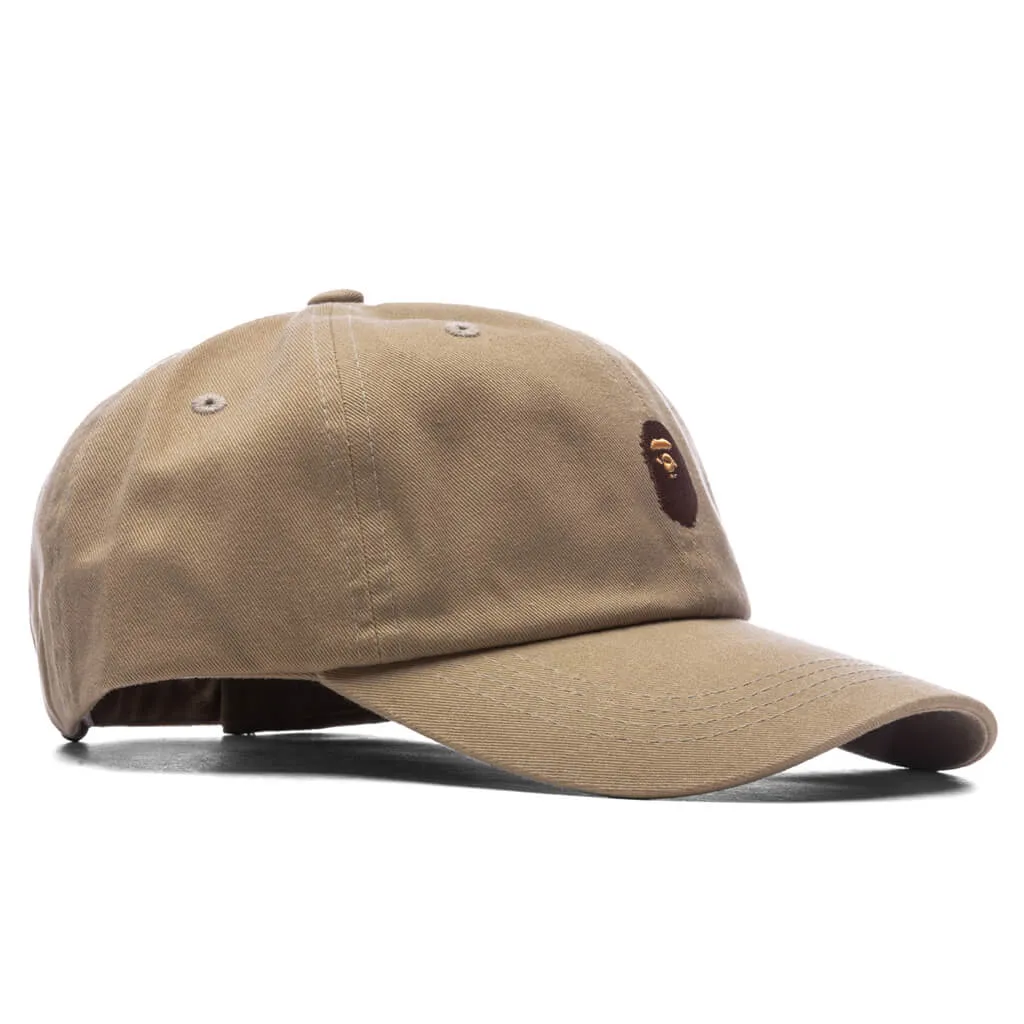 One Point Panel Cap - Beige