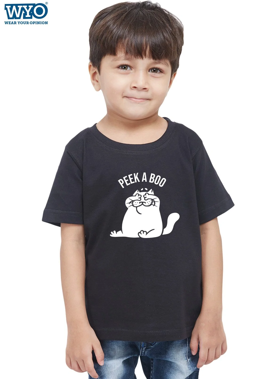 Peek A Boo Glow In Dark Kids T-Shirts