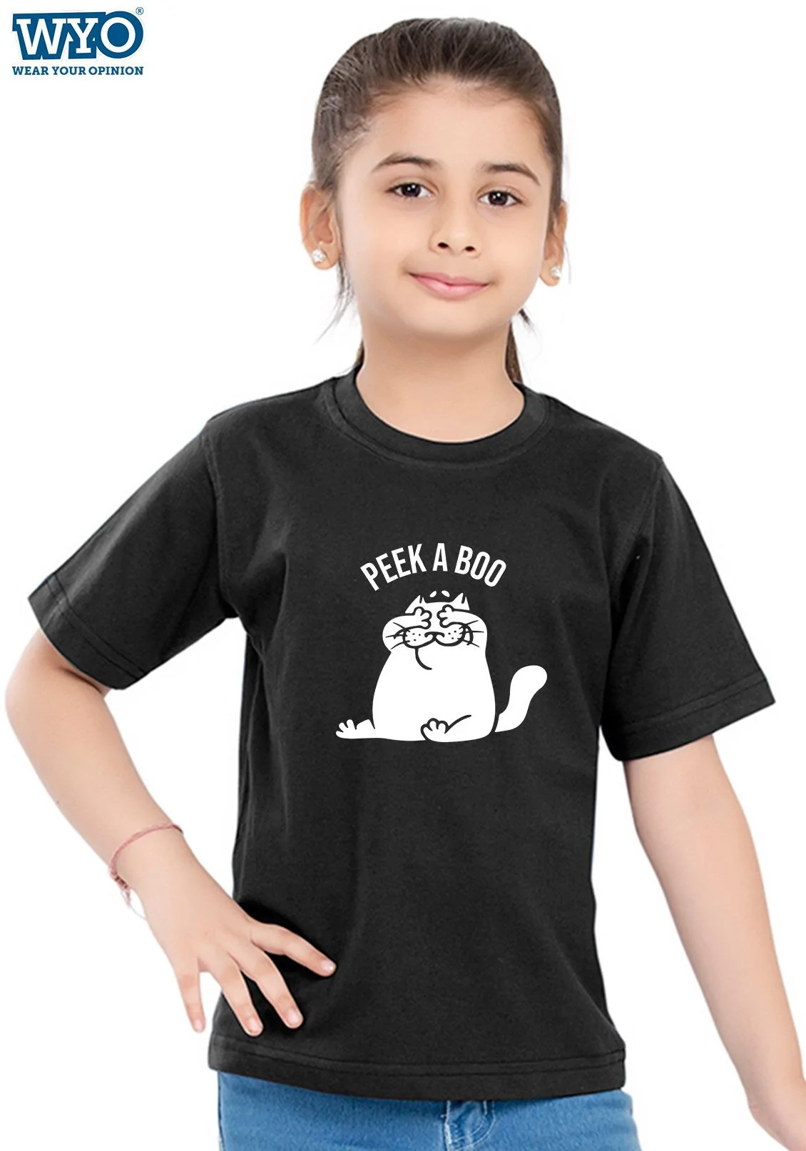 Peek A Boo Glow In Dark Kids T-Shirts