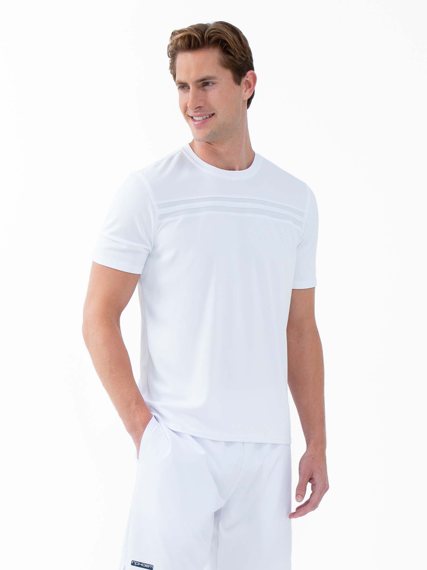 Performance Men's Tournament Short Sleeve Crew Neck - White