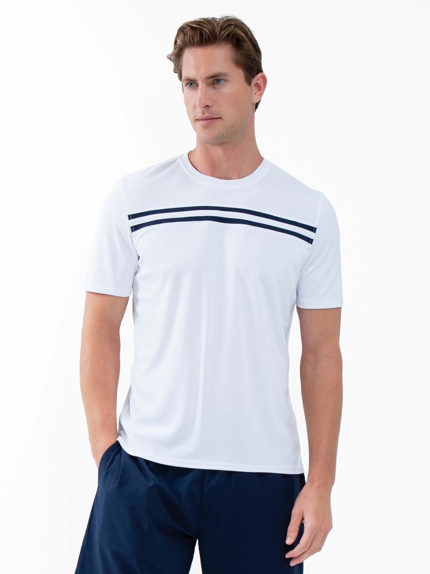 Performance Men's Tournament Short Sleeve Crew Neck - White/Midnight