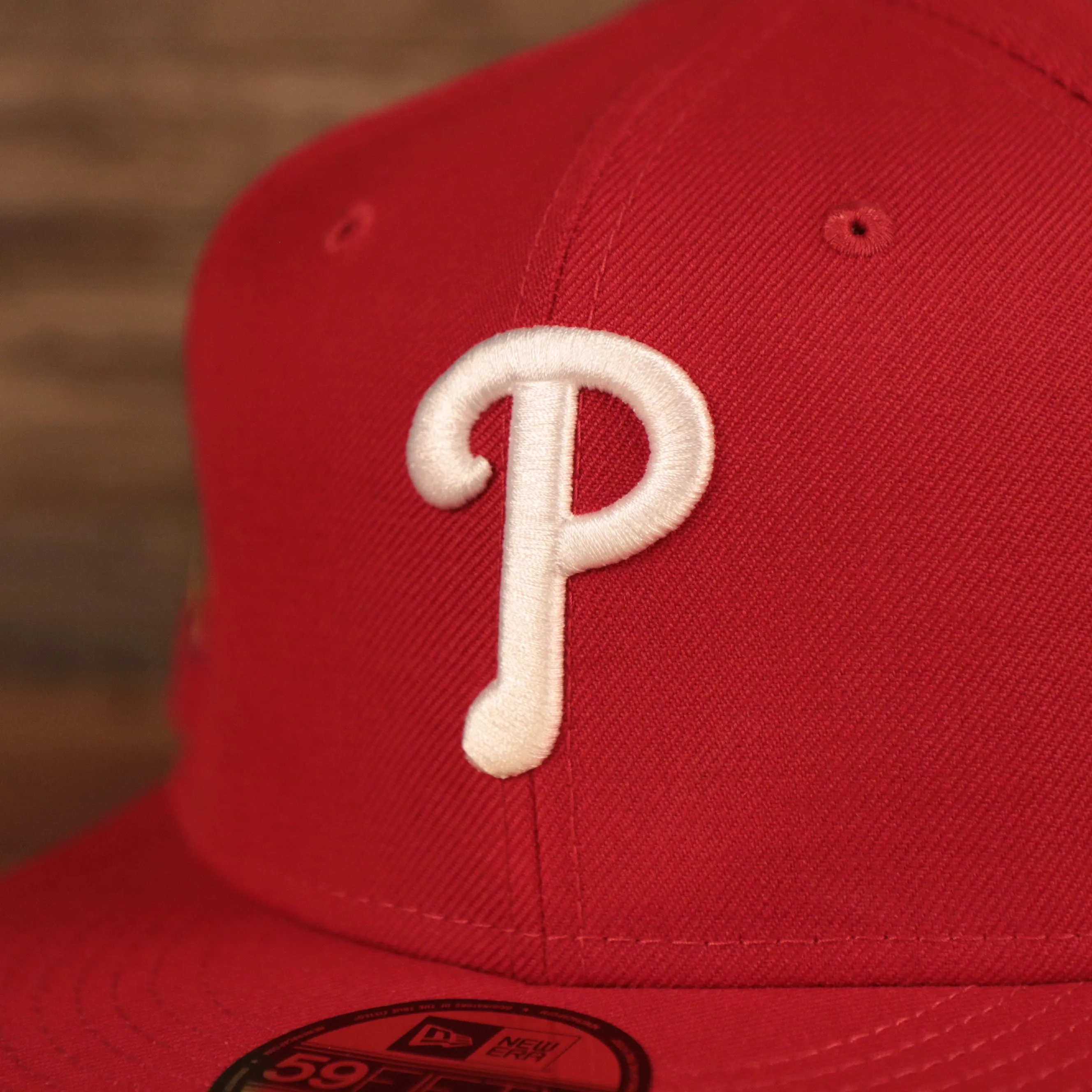 Phillies 2008 World Series Side Patch Fitted Cap | Phillies Grey Underbrim 59fifty Sidepatch Fitted Cap