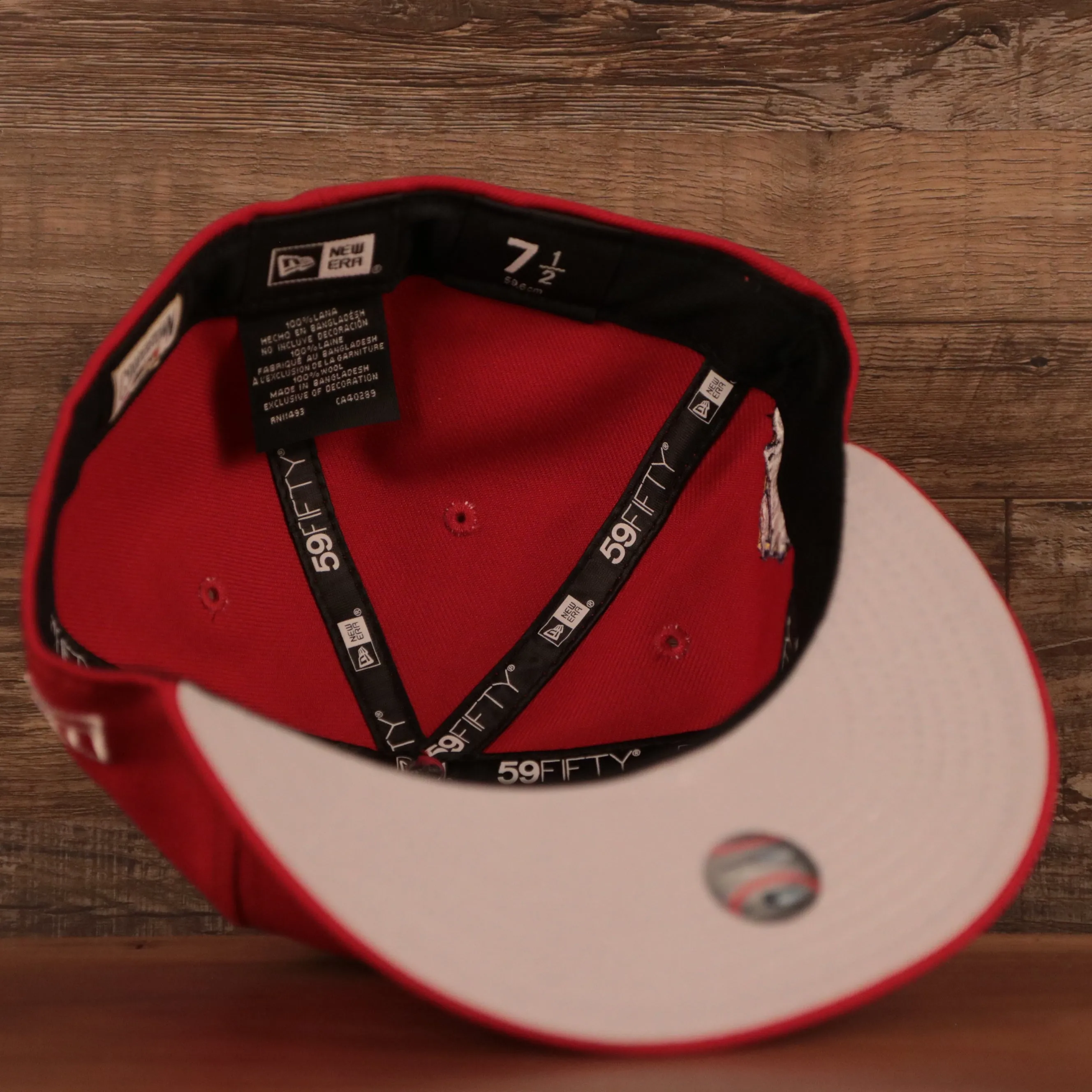 Phillies 2008 World Series Side Patch Fitted Cap | Phillies Grey Underbrim 59fifty Sidepatch Fitted Cap