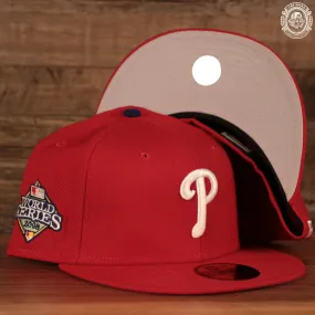 Phillies 2008 World Series Side Patch Fitted Cap | Phillies Grey Underbrim 59fifty Sidepatch Fitted Cap