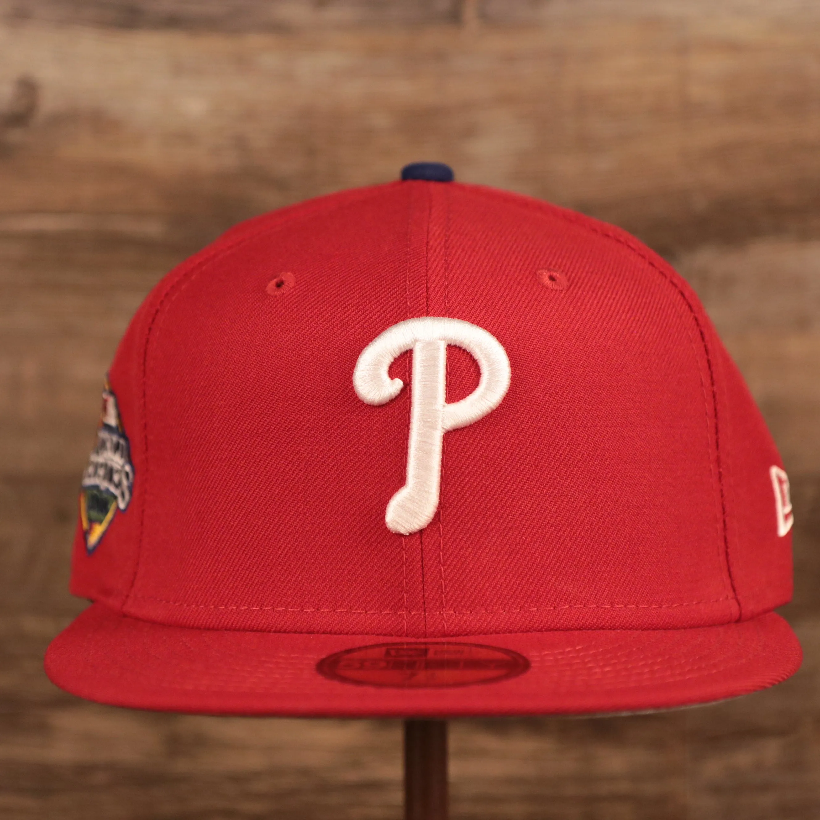 Phillies 2008 World Series Side Patch Fitted Cap | Phillies Grey Underbrim 59fifty Sidepatch Fitted Cap