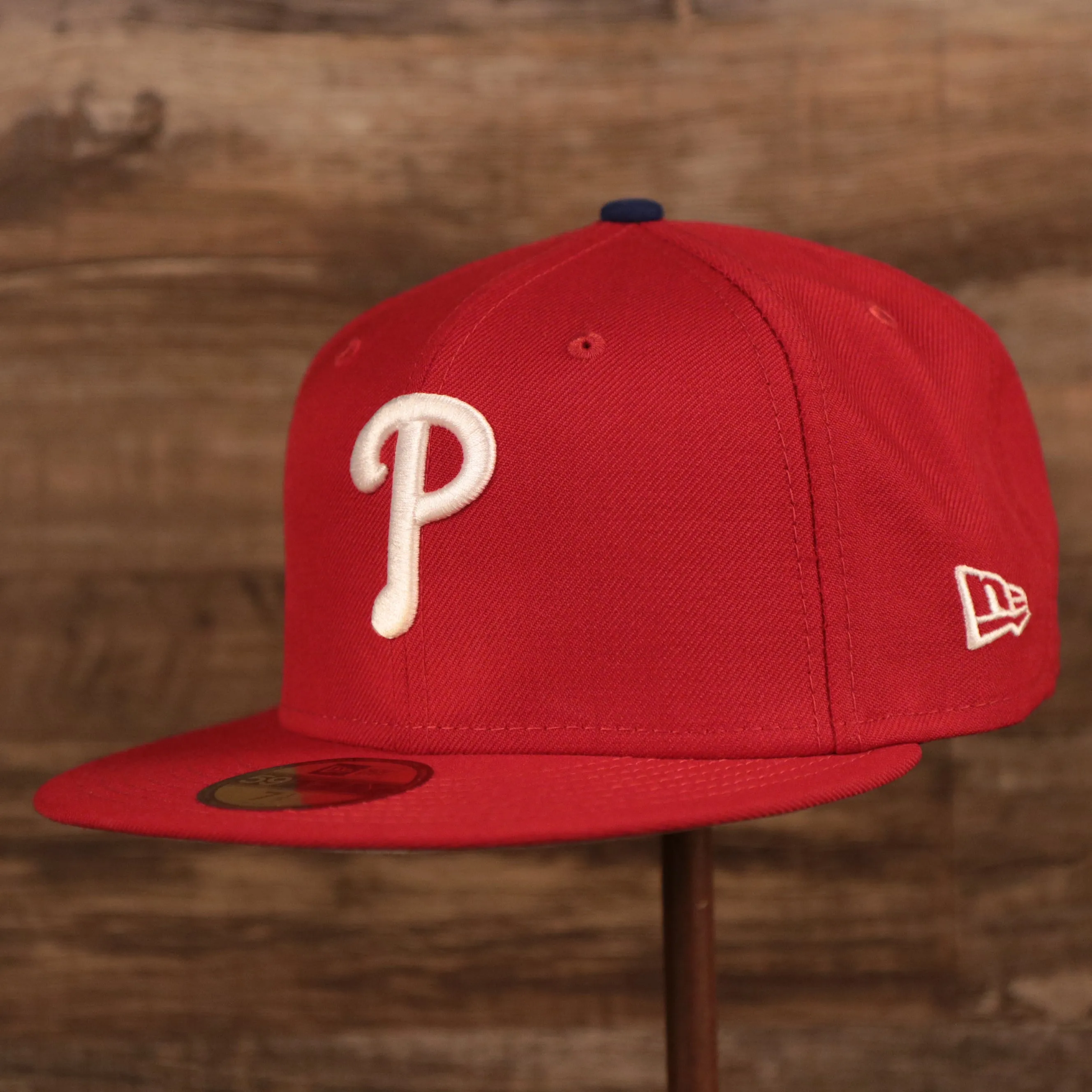 Phillies 2008 World Series Side Patch Fitted Cap | Phillies Grey Underbrim 59fifty Sidepatch Fitted Cap