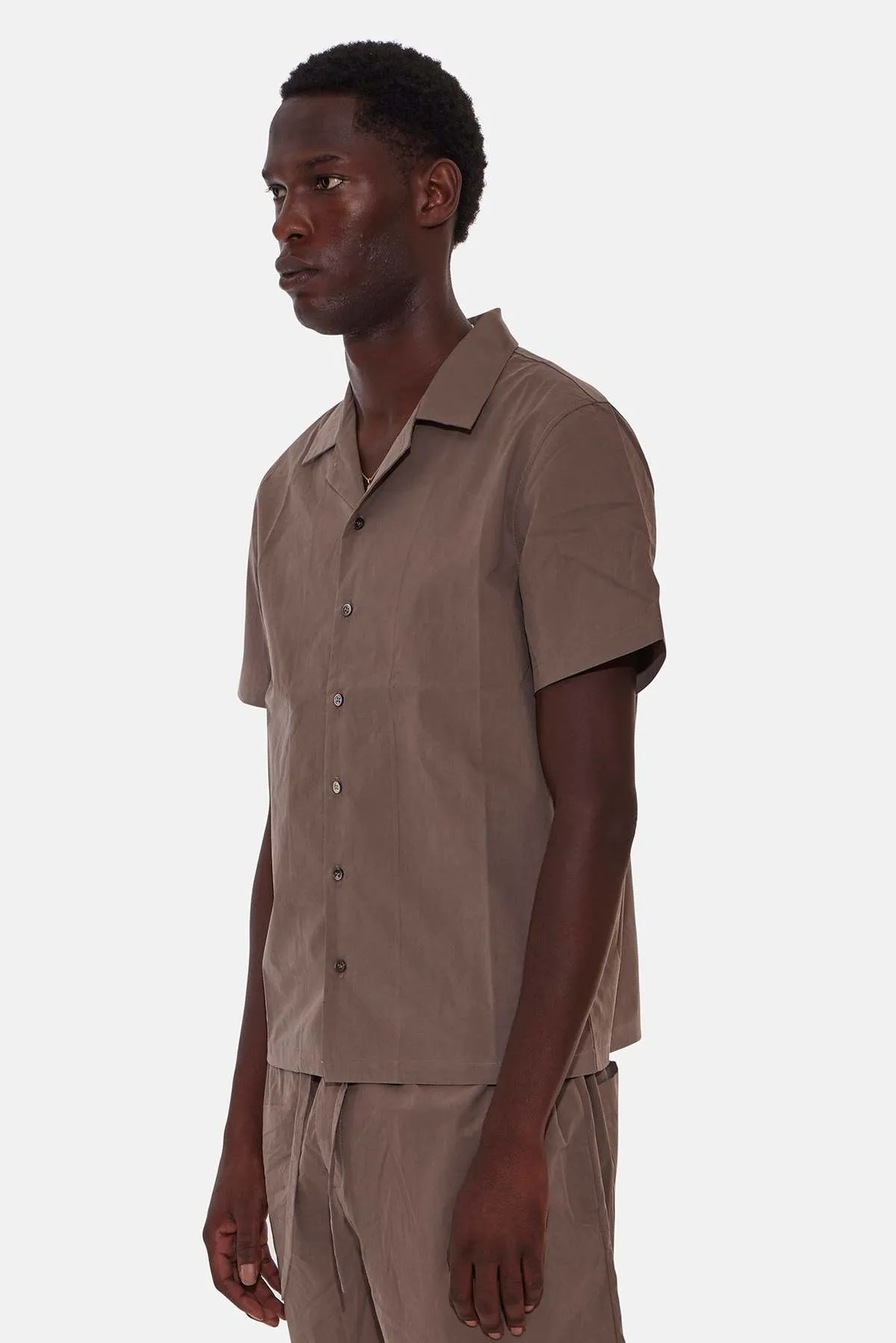 Poplin Camp Shirt - Brown