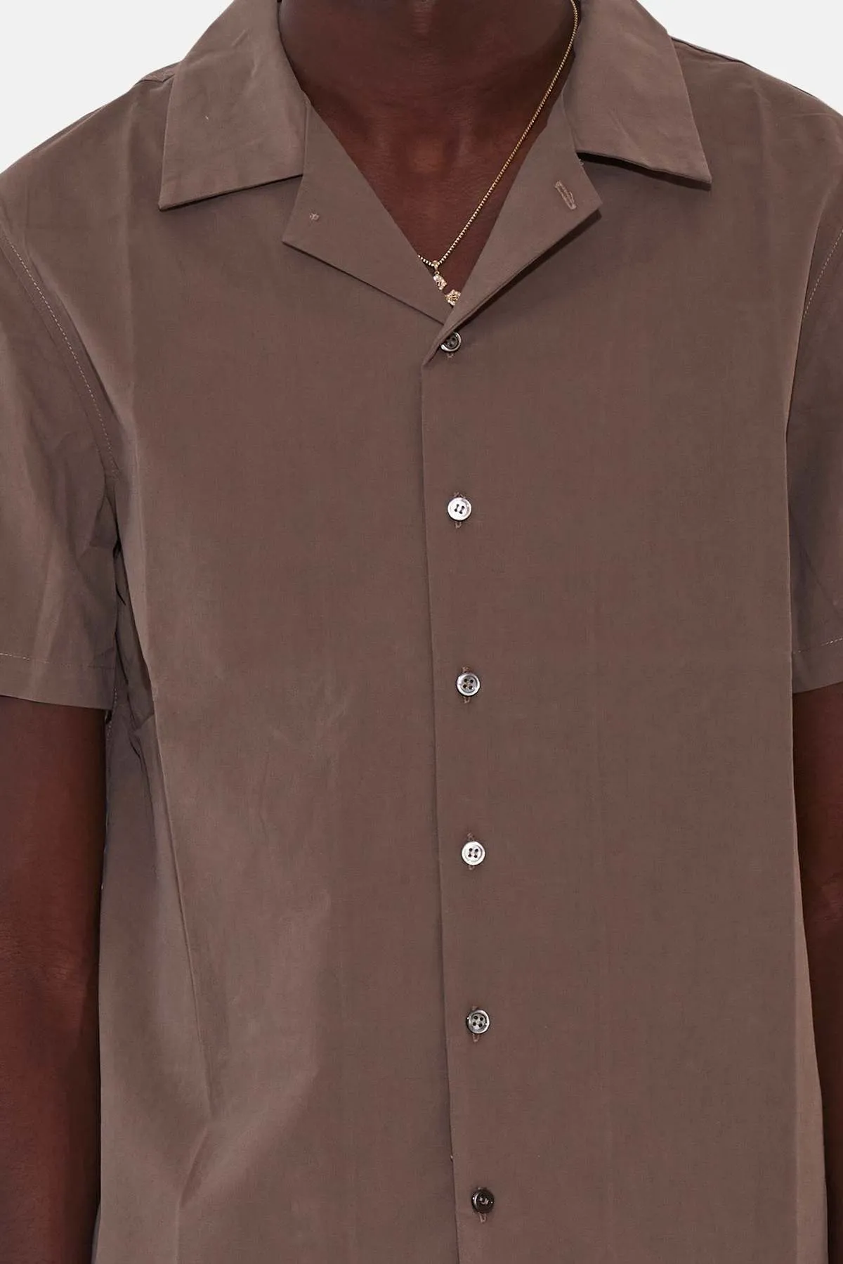 Poplin Camp Shirt - Brown