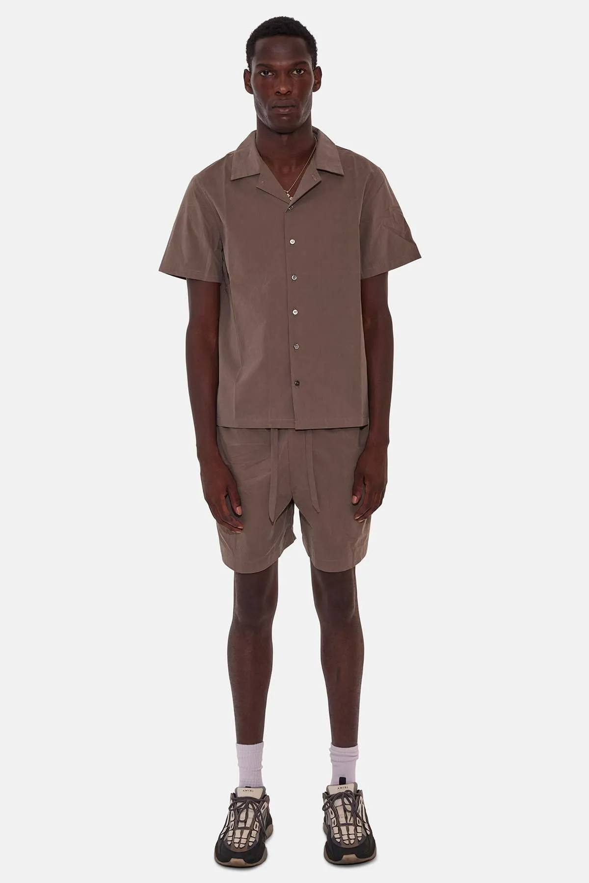 Poplin Camp Shirt - Brown