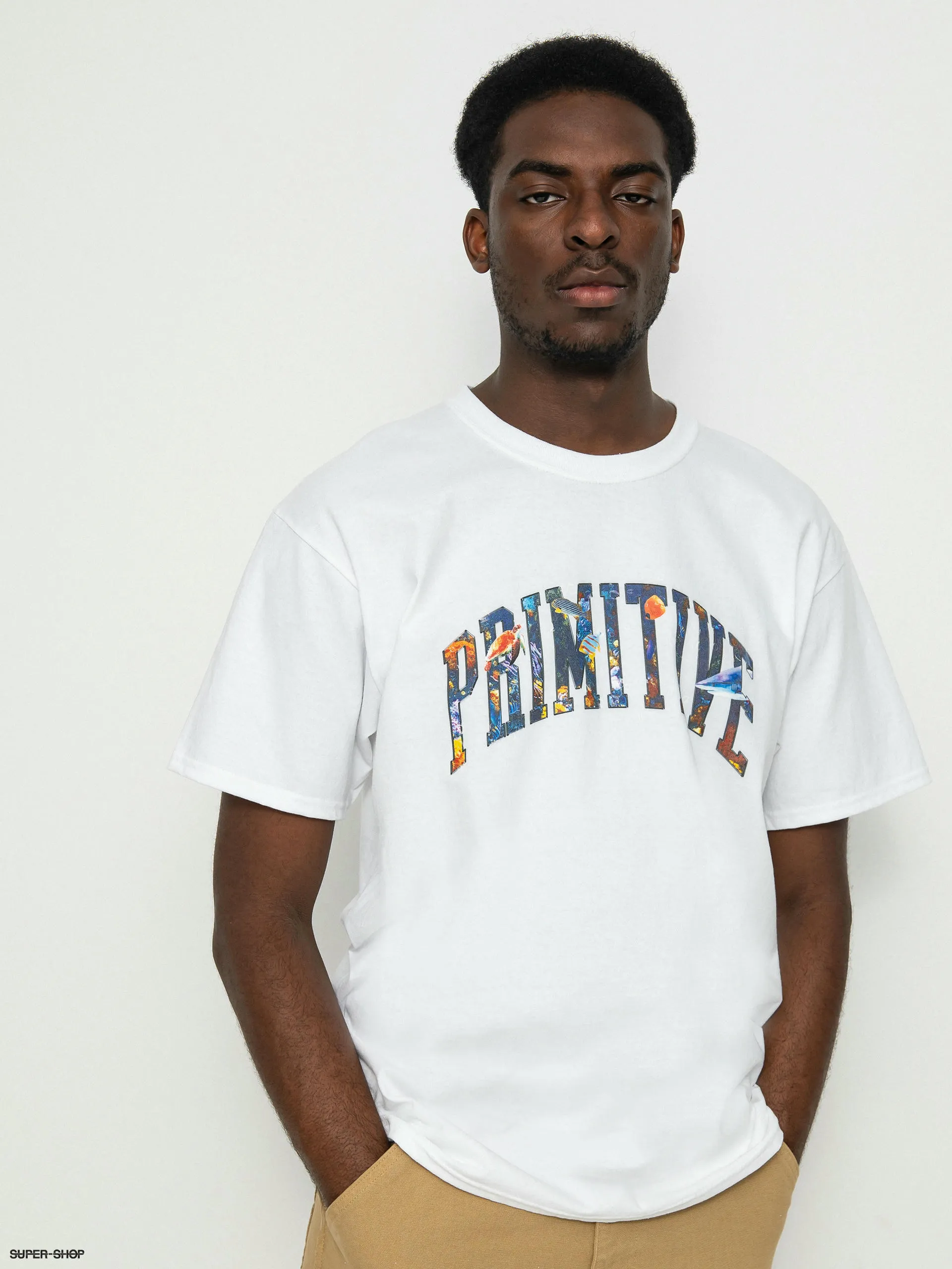 Primitive Collegiate Aquatic T-shirt (white)