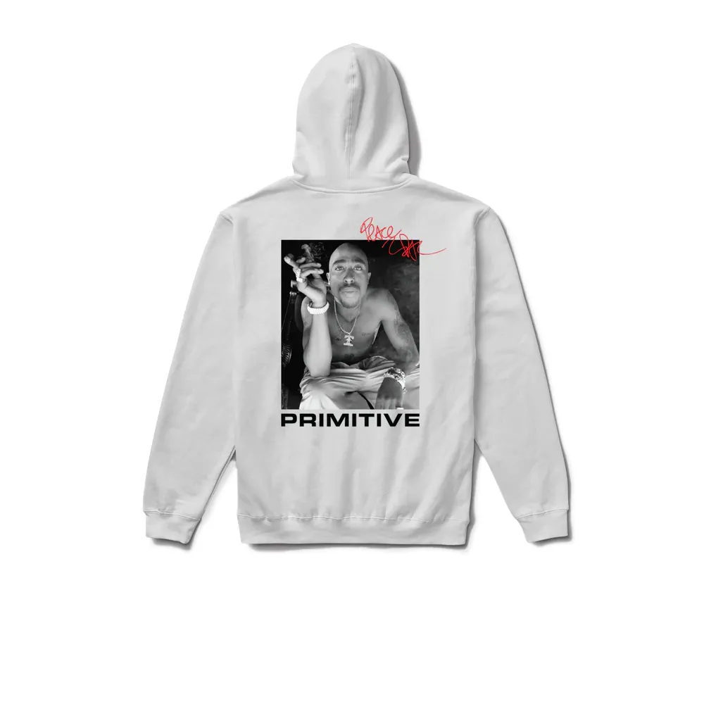 Primitive x Tupac Smoke Hoodie White PAPSP22164-WHT