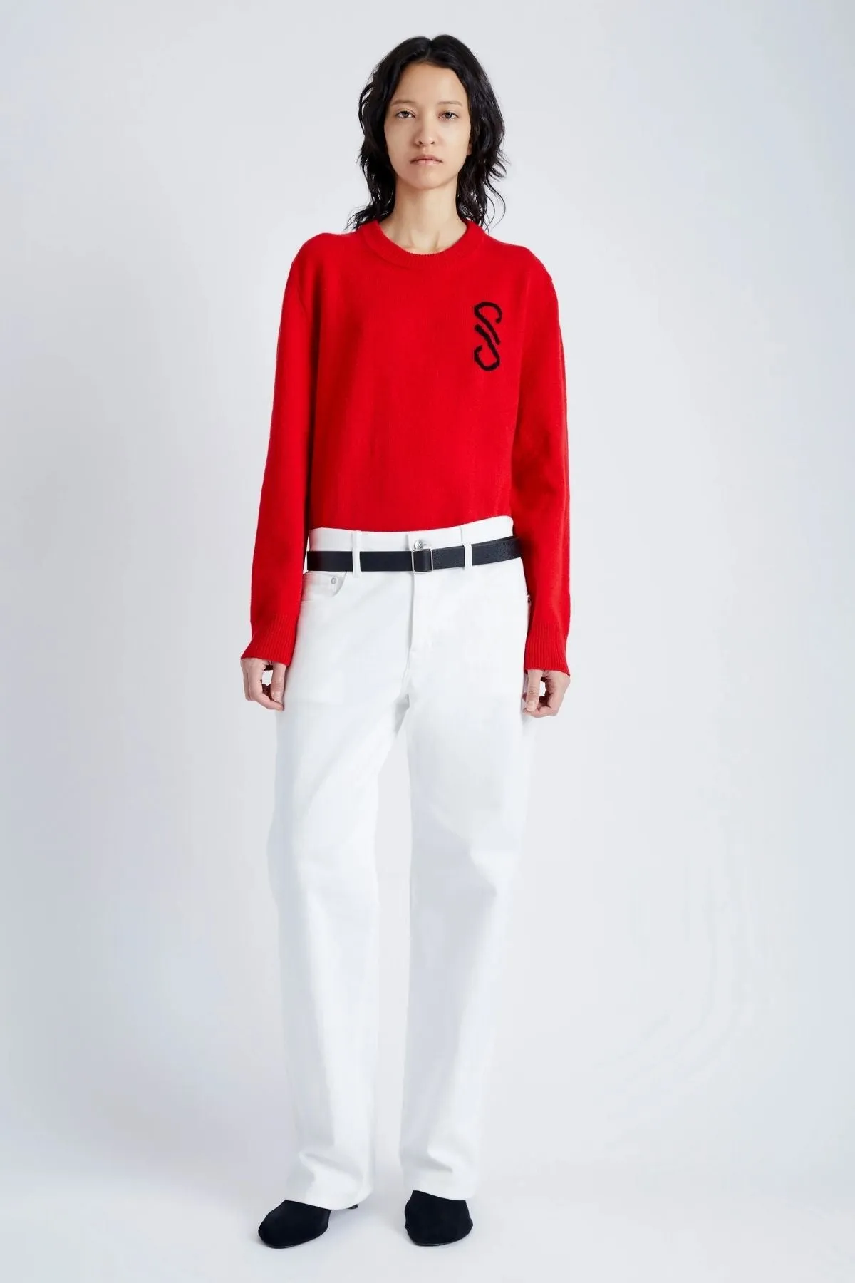 Proenza Schouler Harrison Monogram Sweater - Red