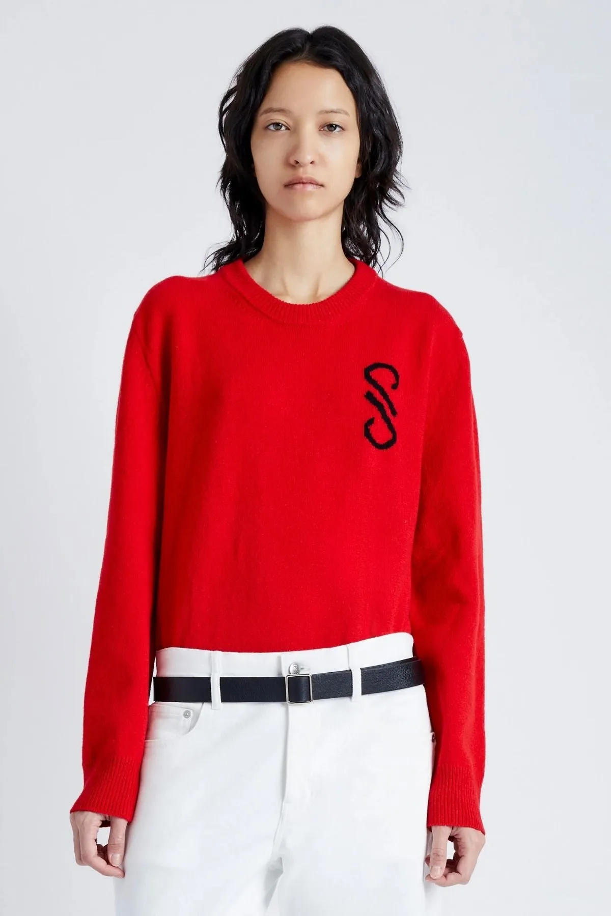 Proenza Schouler Harrison Monogram Sweater - Red