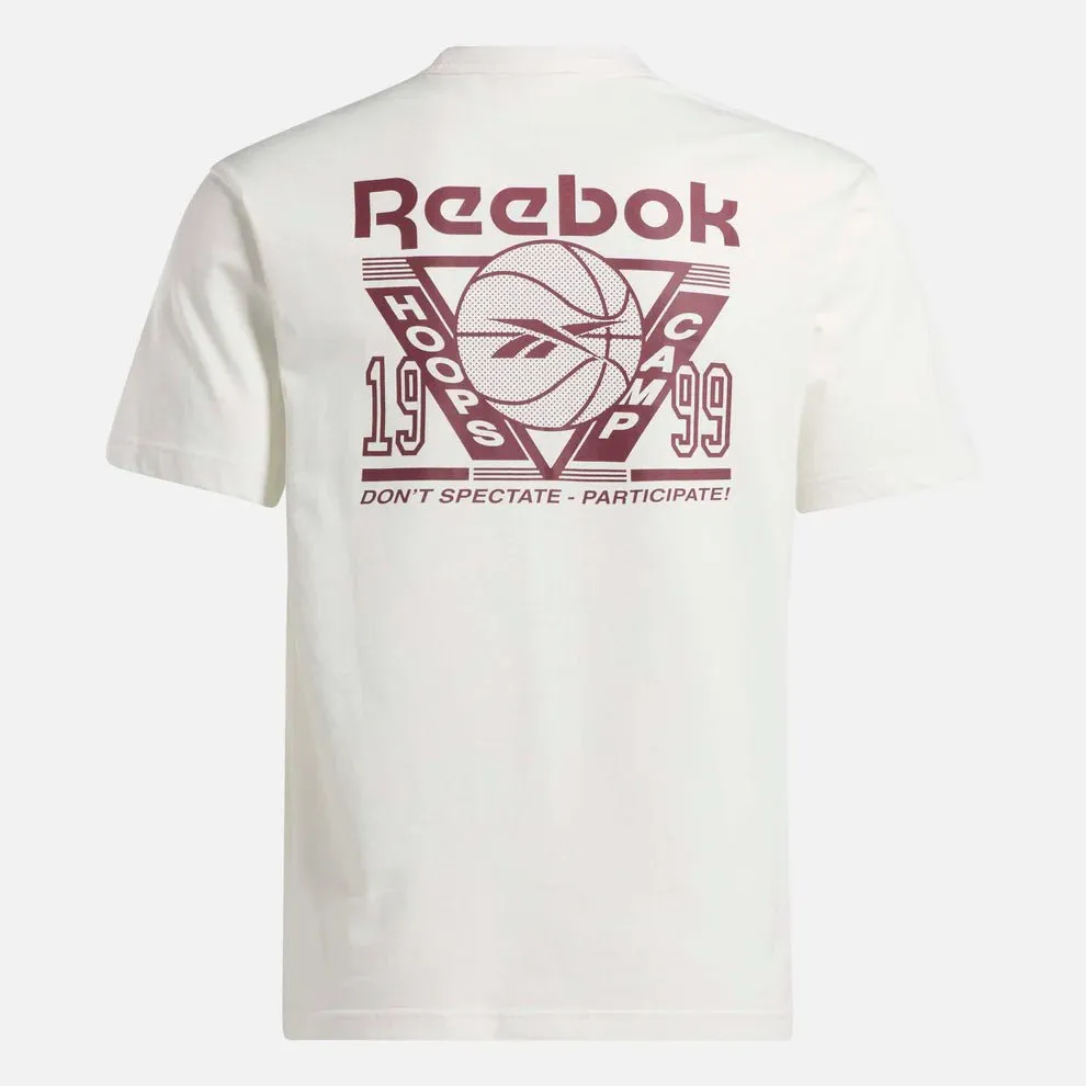 REEBOK MEN'S BASKETBALL WHITE TEE