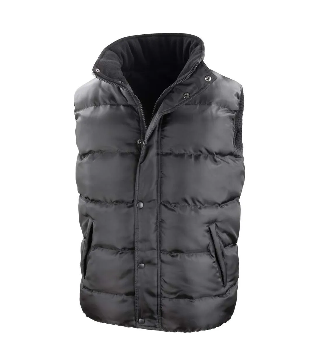 Result Mens Core Nova Lux Padded Fleece Lined Bodywarmer Jacket (Black) - UTBC2051