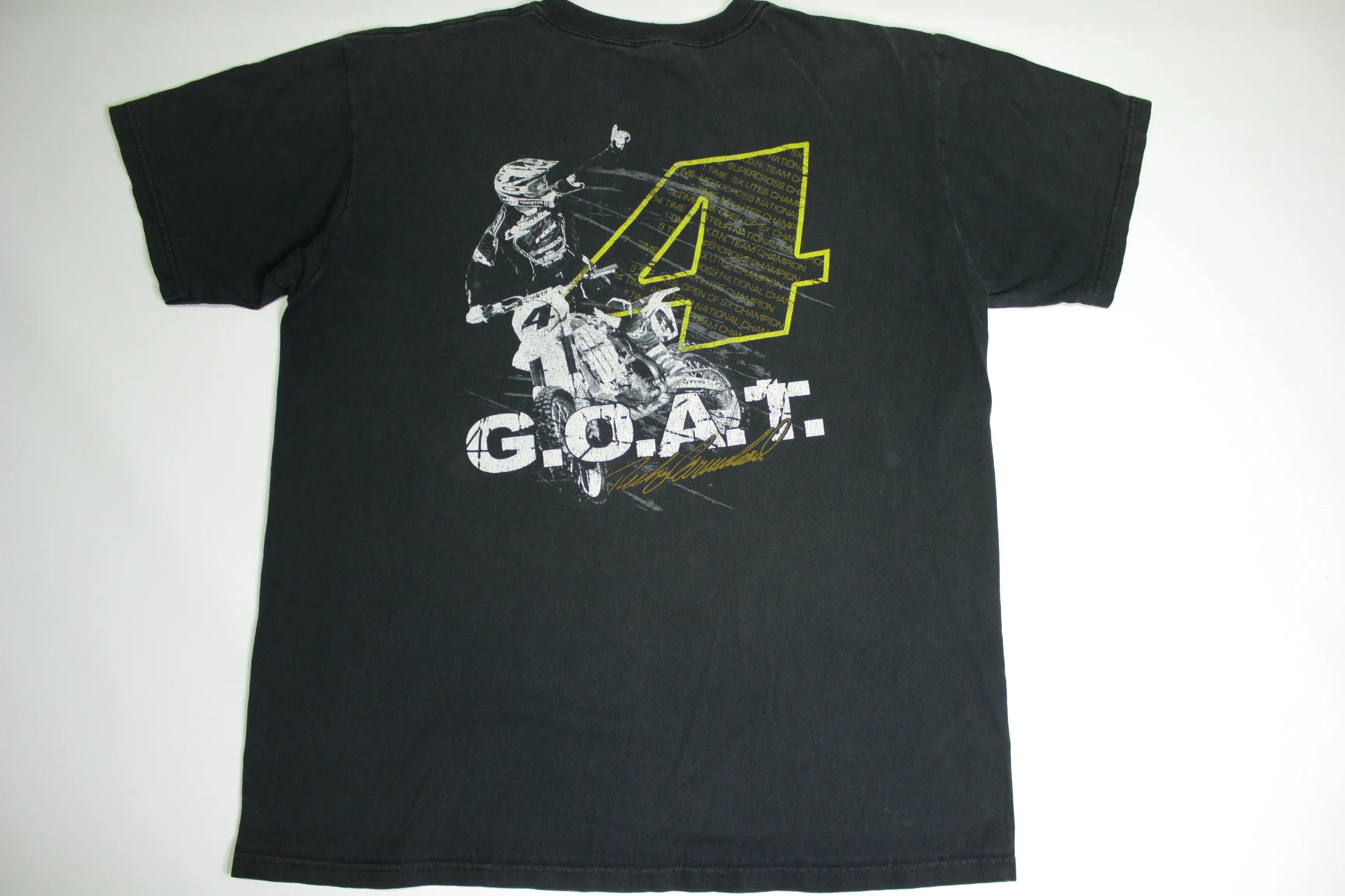 Ricky Carmichael #4 2000's Motocross G.O.A.T Racing T-Shirt