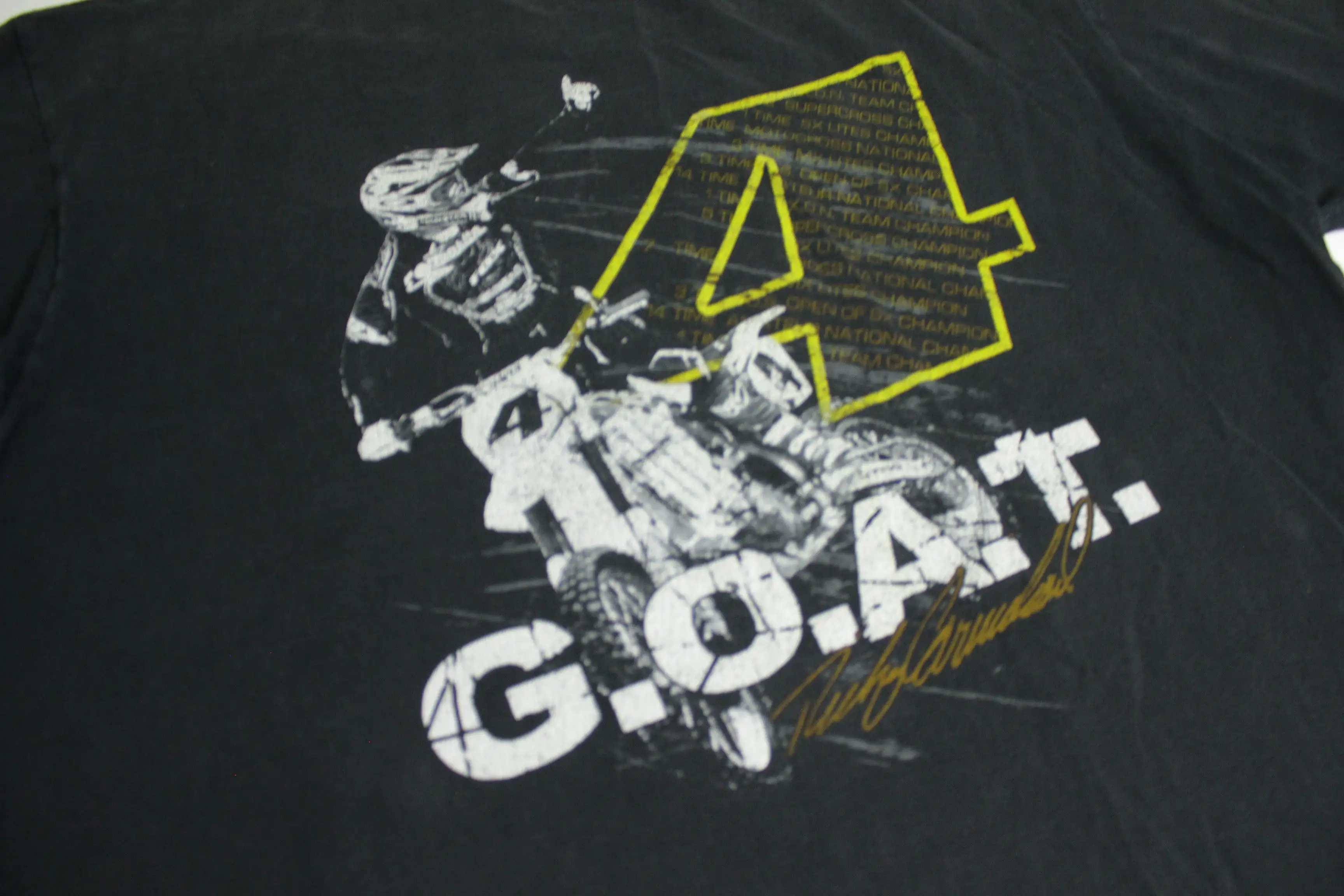 Ricky Carmichael #4 2000's Motocross G.O.A.T Racing T-Shirt