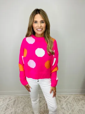 RUMORS ARE TRUE SWEATER-PINK MIX--FLASH SALE