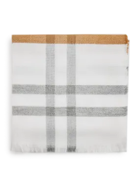 Saison 1865  Checked Scarf Dimensions: 80 x 100 cm Rectangle shape - Beige