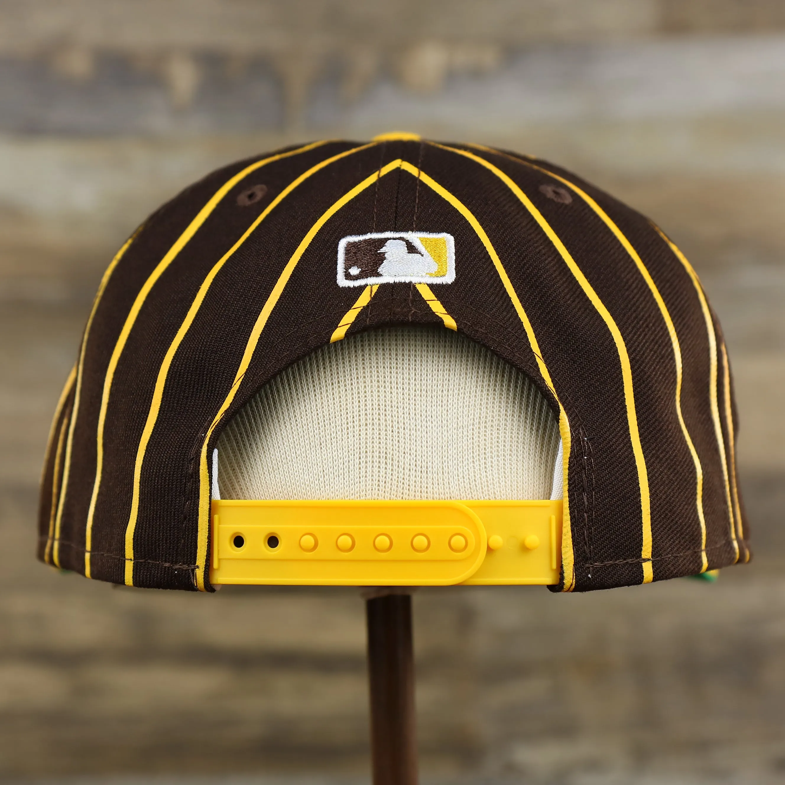 San Diego Padres City Arch Pinstripe Side Patch 9Fifty Snapback Cap | Brown 9Fifty Cap