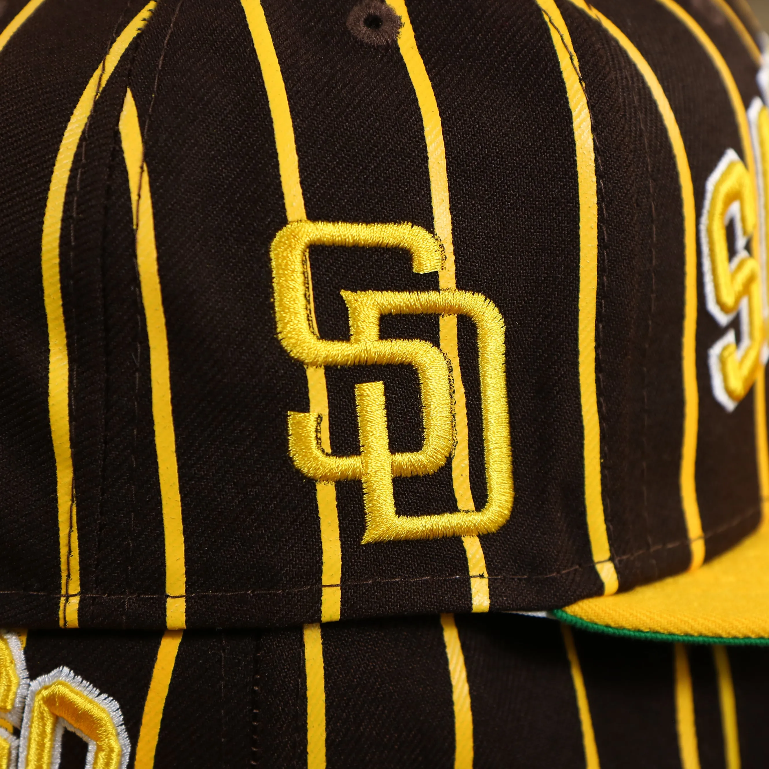 San Diego Padres City Arch Pinstripe Side Patch 9Fifty Snapback Cap | Brown 9Fifty Cap