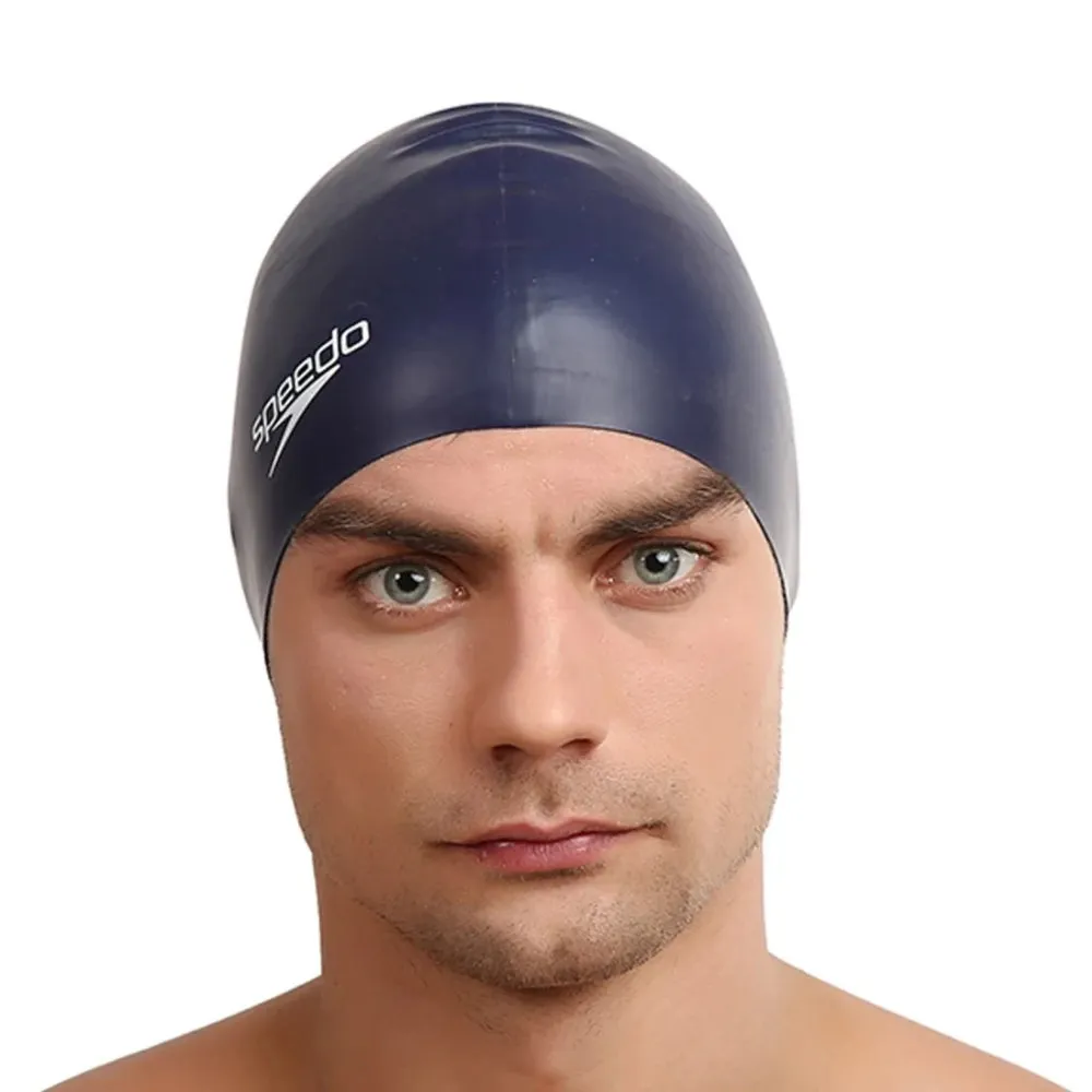 Speedo Flat Silicon Swimming Cap (Navy)