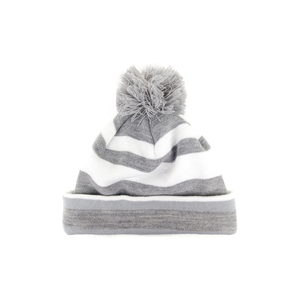 Stripe Golf Beanie Stone Grey Melange