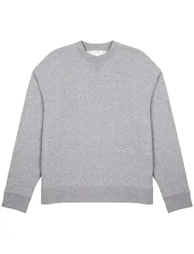 Sunspel Loopback Sweatshirt Grey Melange