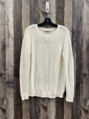 Sweater By Loft In Ivory, Size: M