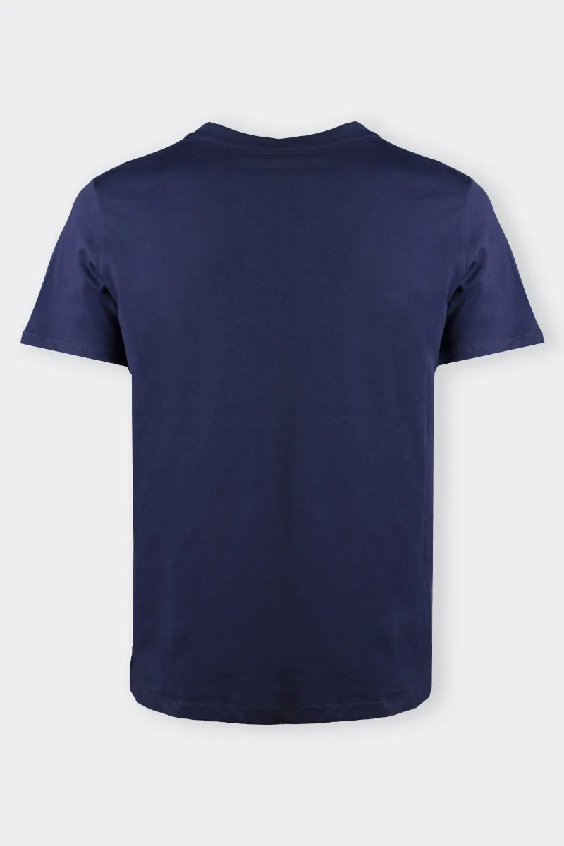 T-SHIRT A MANICHE CORTE BLU