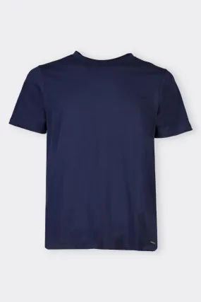 T-SHIRT A MANICHE CORTE BLU