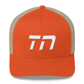 Tennessee - Mesh Back Trucker Cap - White Embroidery - TN - Many Hat Color Options Available