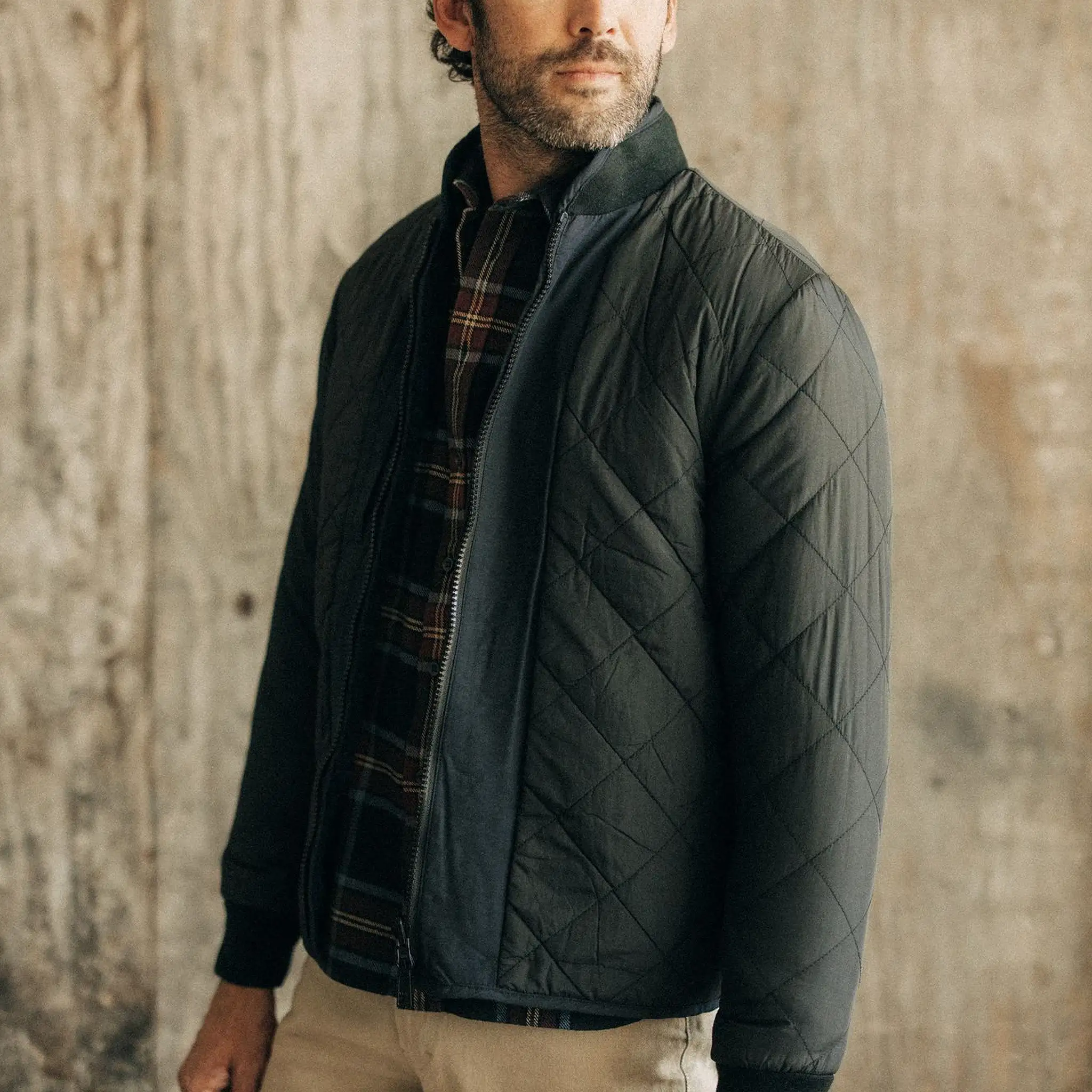 The Carson Jacket in Dark Navy Fleece