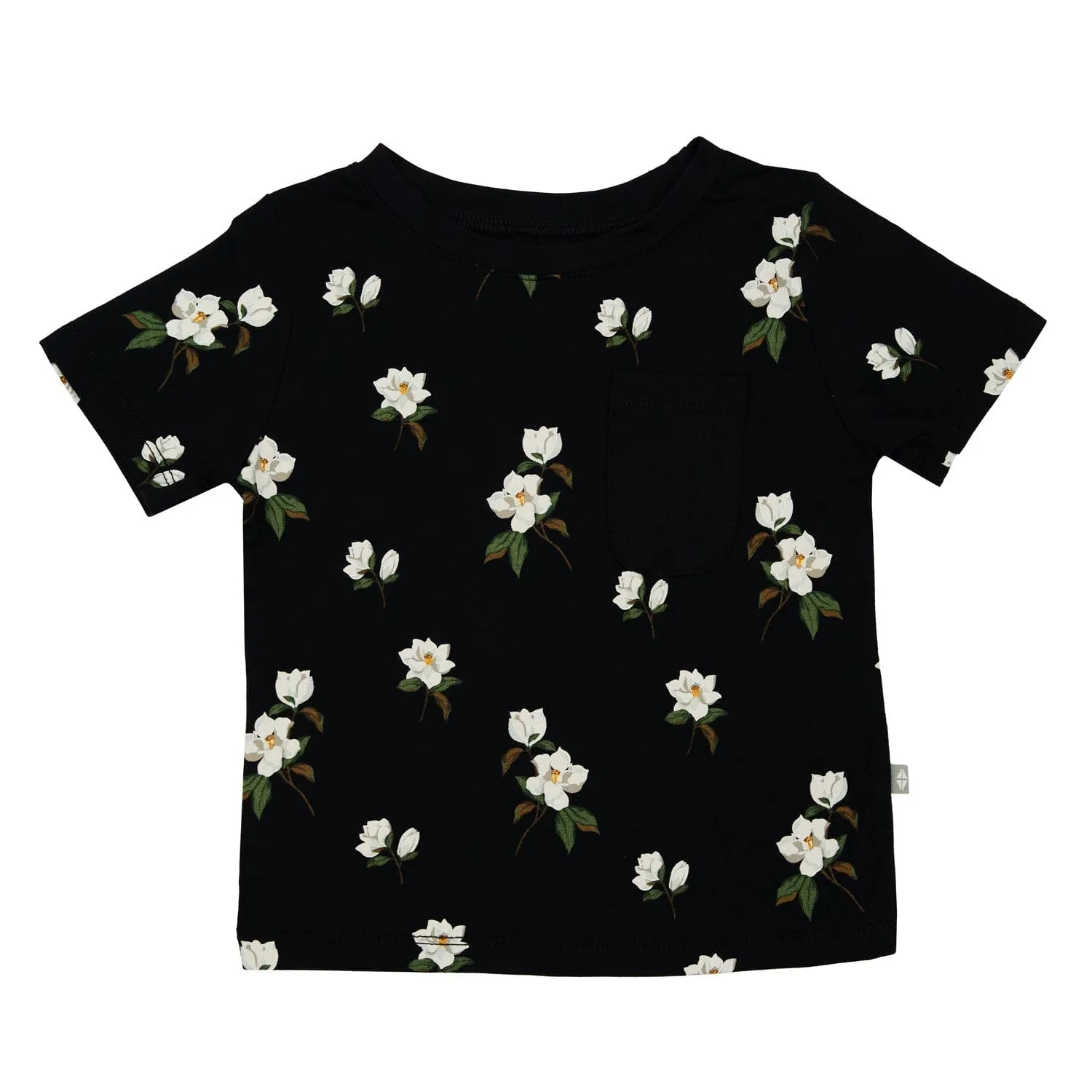 Toddler Crew Neck Tee in Small Midnight Magnolia