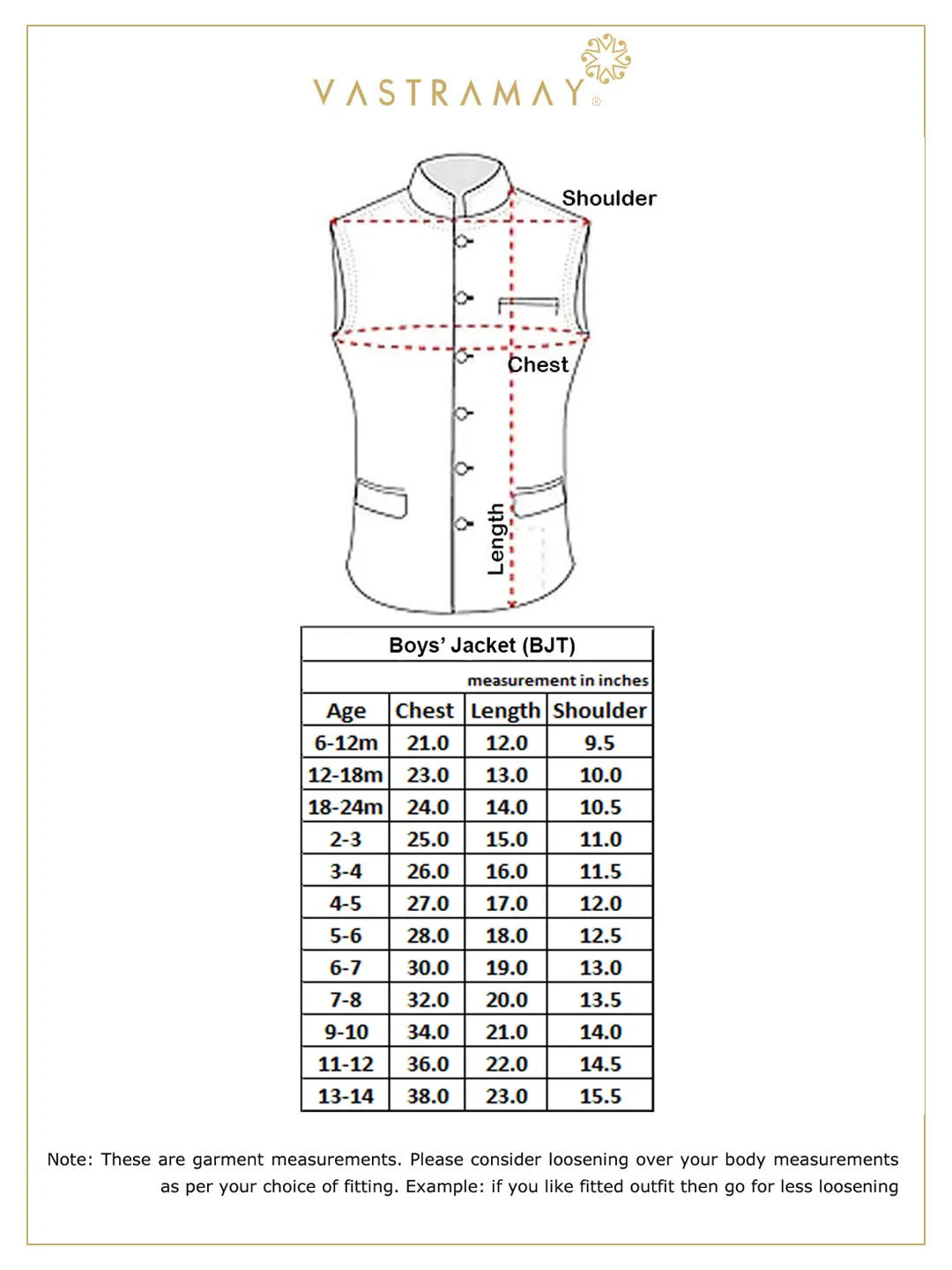 Vastramay Boys' Blue Silk Blend Nehru Jackets