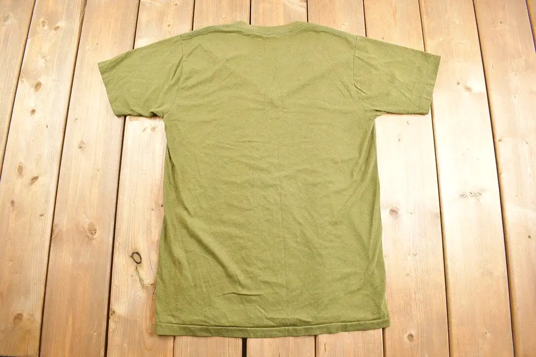 Vintage 1970s K OSS Commando Camp Quebec Graphic T-Shirt / Streetwear / Single Stitch / Portage Du Fort Military / 70s Graphic V