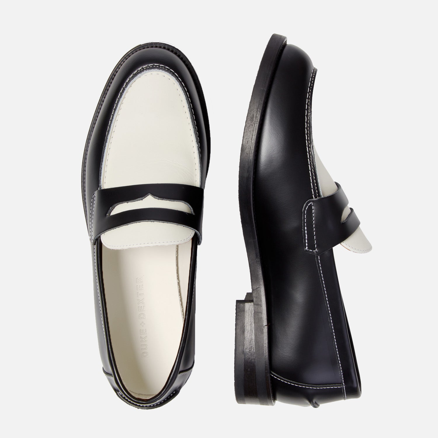 Wilde Black + White Penny Loafer - Men's