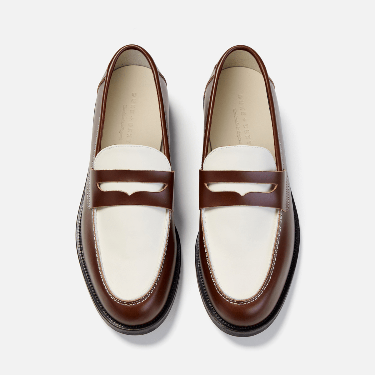 Wilde Chestnut + White Penny Loafer - Men's