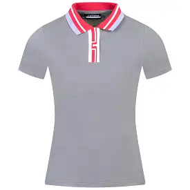 Womens Ivy Polo Salt And Pepper Grey Melange - AW23