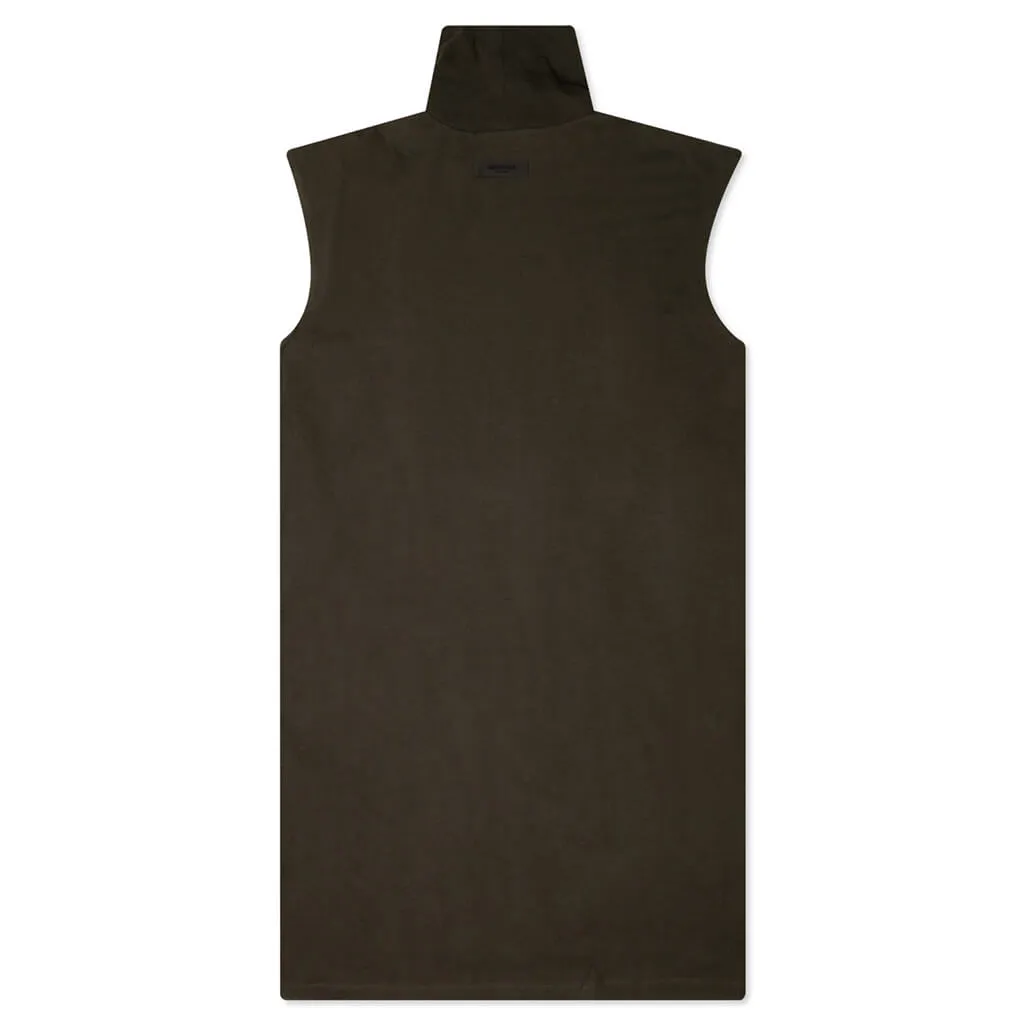 Women's Sleeveless Dress - Off Black